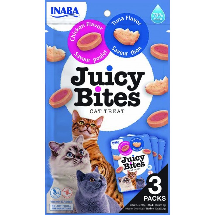 Juicy Bites Cat Treat Tonno E Pollo Inaba 55g