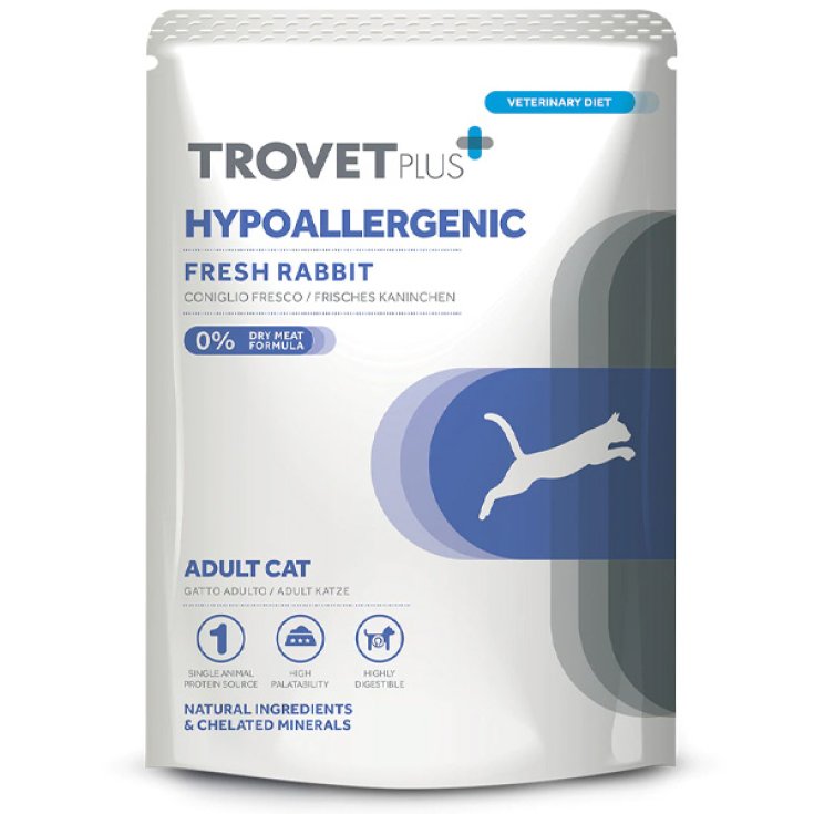 Hypoallergenic Fresh Rabbit Adult Cat Trovet Plus 85g