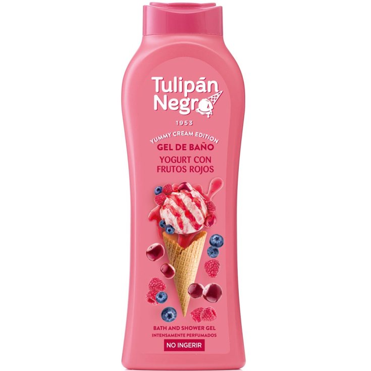 Bagnoschiuma Gel Yogurt con Frutos Rojos Tulipan Negro 650ml