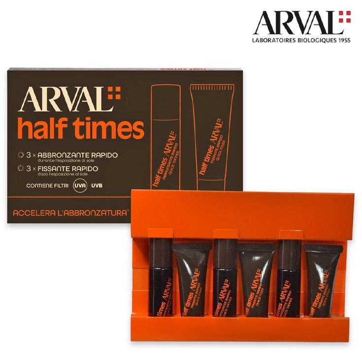 Half Times - Abbronzante Rapido Spf 6 ARVAL 3 fiale abbronzanti + 3 fiale fissante rapido 10ml