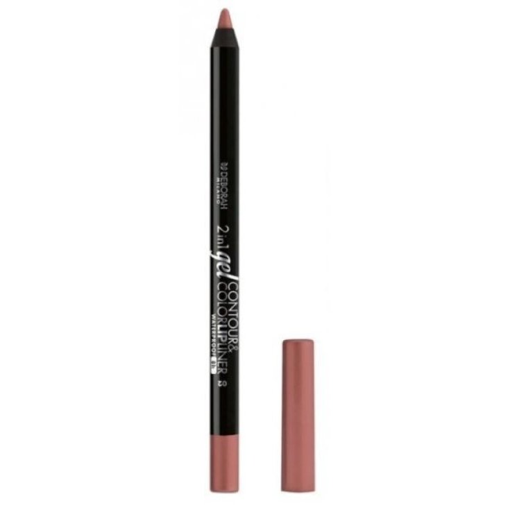 Matita Labbra 2in1 Gel Contour & Color Lipliner 02 Nude Brown Deborah