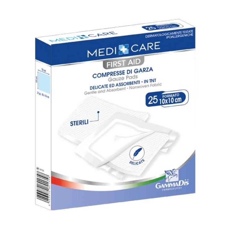 First Aid Compresse Di Garza In TNT 10x10 GammaDis 25 Pezzi
