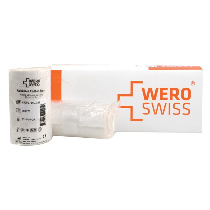 Benda Elastica Adesiva 10cmx2,5m Wero Swiss&reg; 10 Pezzi