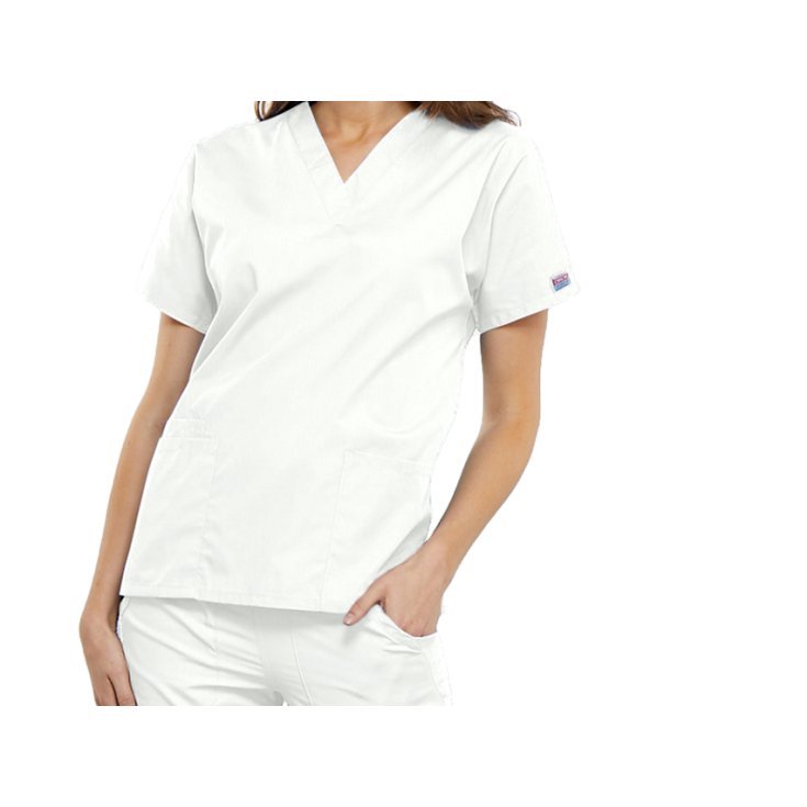 Casacca Scollo A V Cherokee Originals - Donna XXS - Bianco GIMA