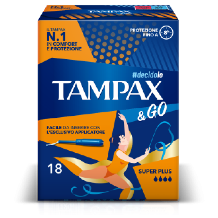 Tampax & Go Super Plus 18 Pezzi Tampax & Go Super Plus 18 Pezzi