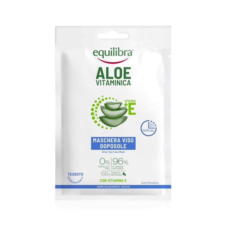 Aloe Vitaminica Maschera Viso Doposole Equilibra Busta Monodose 20ml