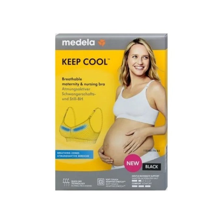 Keep Cool Reggiseno Estivo Allattamento Nero Tg.M&nbsp;Medela
