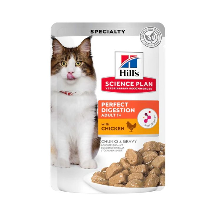 HILL'S SCIENCE PLAN GATTO ADULT 1+ PERFECT DIGESTION AL POLLO DA 85 GR IN BUSTA