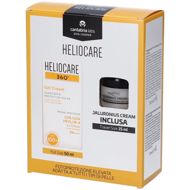 Cantabria Labs Difa Cooper Heliocare 360 Kit - Gel Cream SPF100+ 50ml + Jaluronius Cream 15ml