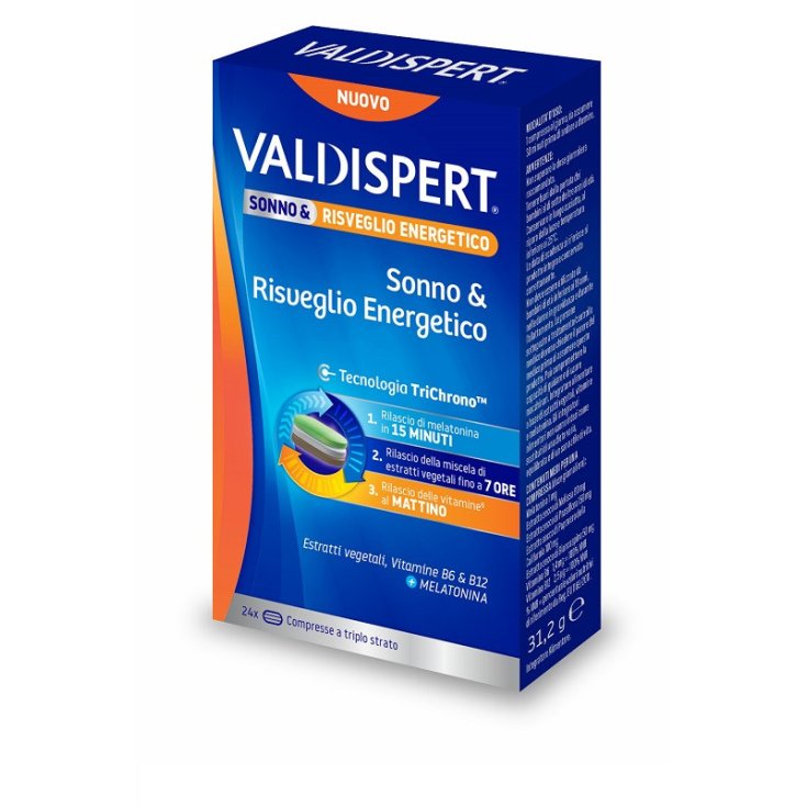 Valdispert Sonno e Risveglio Energetico Integratore con Melatonina, 24 Compresse