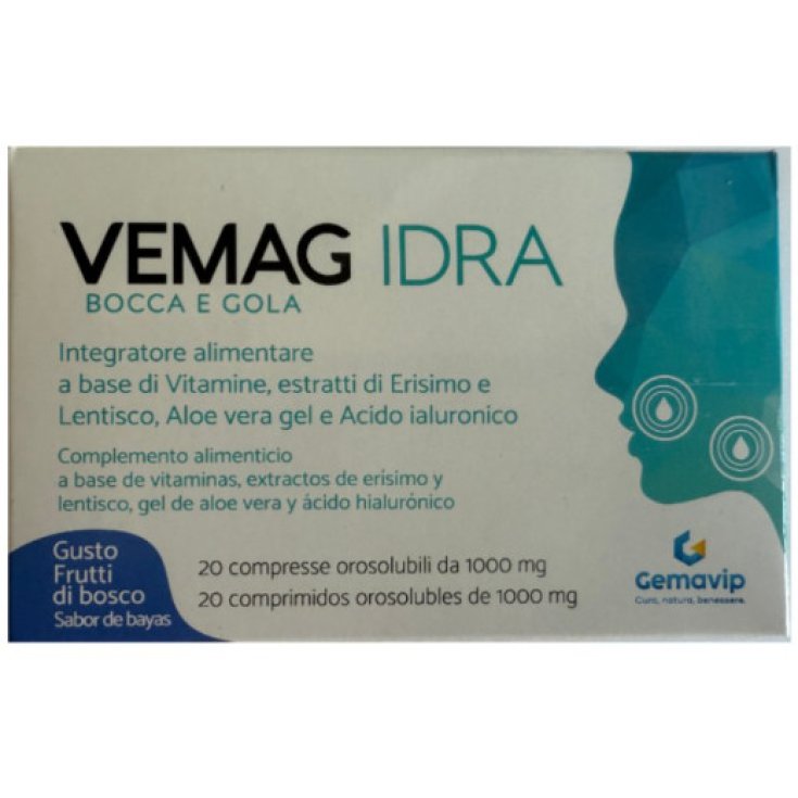 Gemavip Idra Bocca Gola Frutti di Bosco 40 Compresse Orosolubili