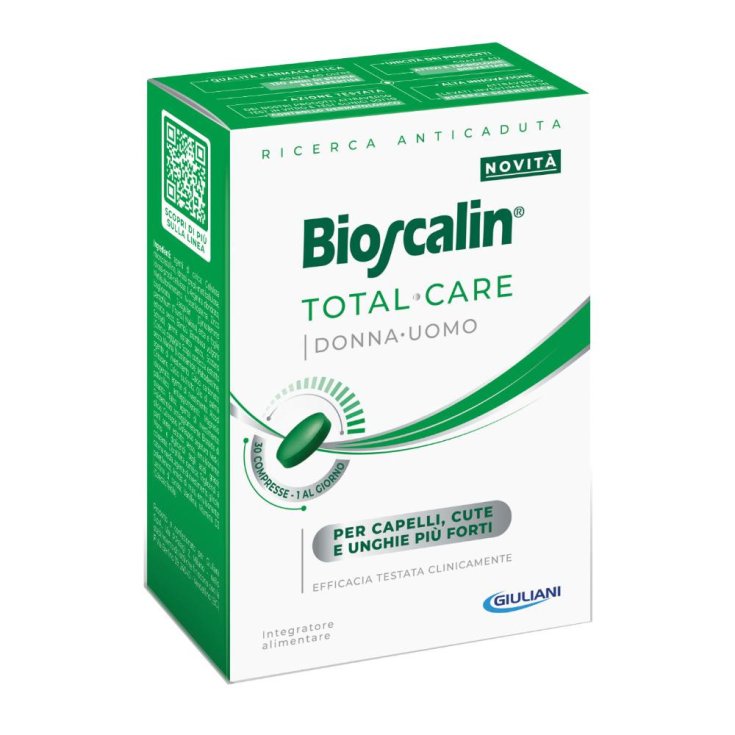 Bioscalin Total Care Integratore Anticaduta Capelli Pelle Unghie 30 Compresse