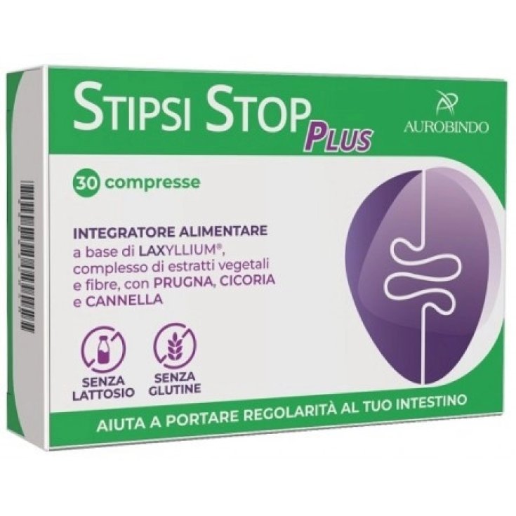 Aurobindo Stipsi Stop Plus Integratore Regolarit&agrave; Intestinale 30 Compresse