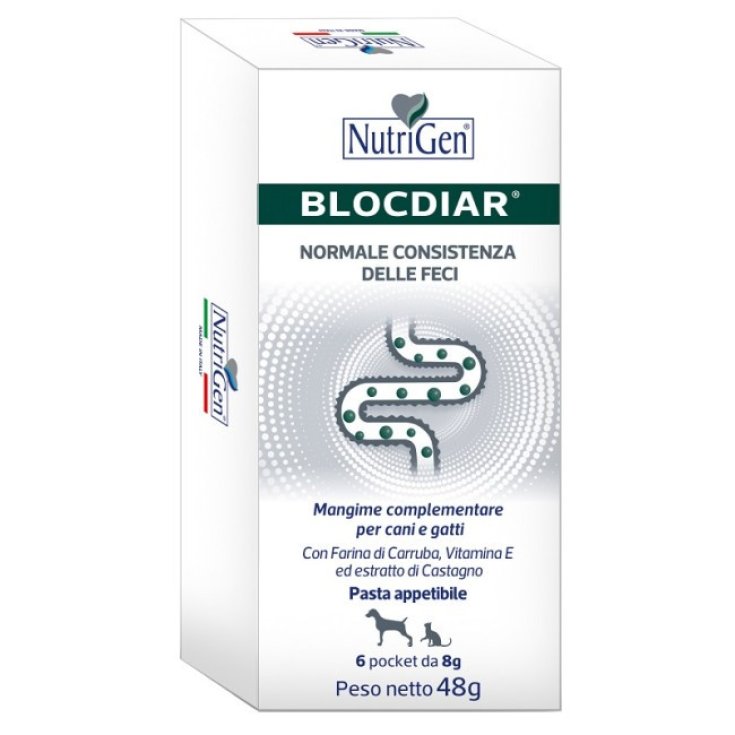Nutrigen Blocdiar Cani Gatti - Integratore Intestinale in Pasta 8g