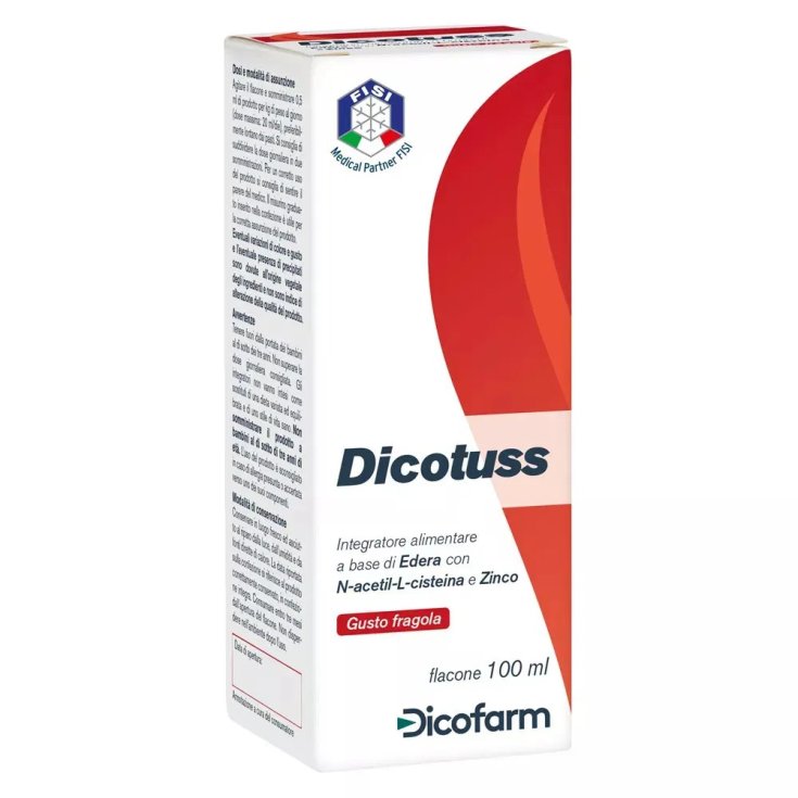 Dicotuss Integratore Bronchiale 100ml Gusto Fragola