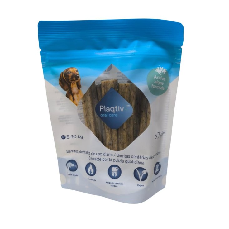 Ecuphar Plaqtiv+ Barrette Igiene Orale Cani Taglia M-L, 7 Pezzi