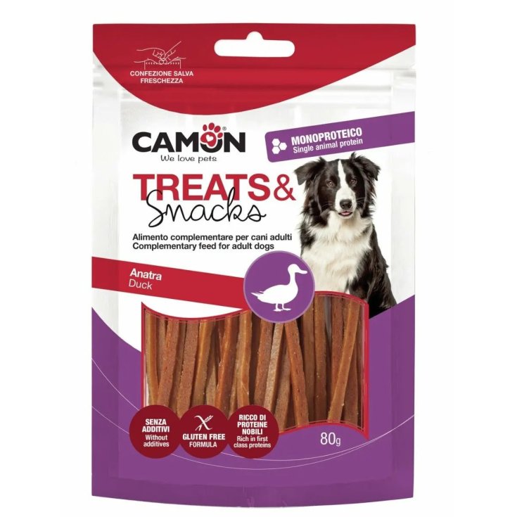 Camon Treats & Snacks Strisce Anatra per Cani Adulti, 80g