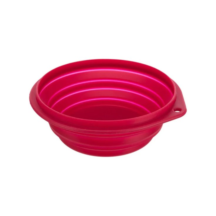 Ciotola da Viaggio per Cani in Silicone, 1 Litro, Colore Variabile