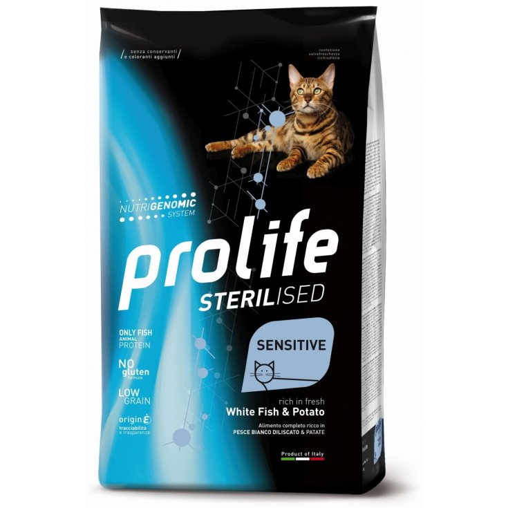 Prolife Cibo Secco Gatti Sterilizzati Pesce Bianco e Patate 400g