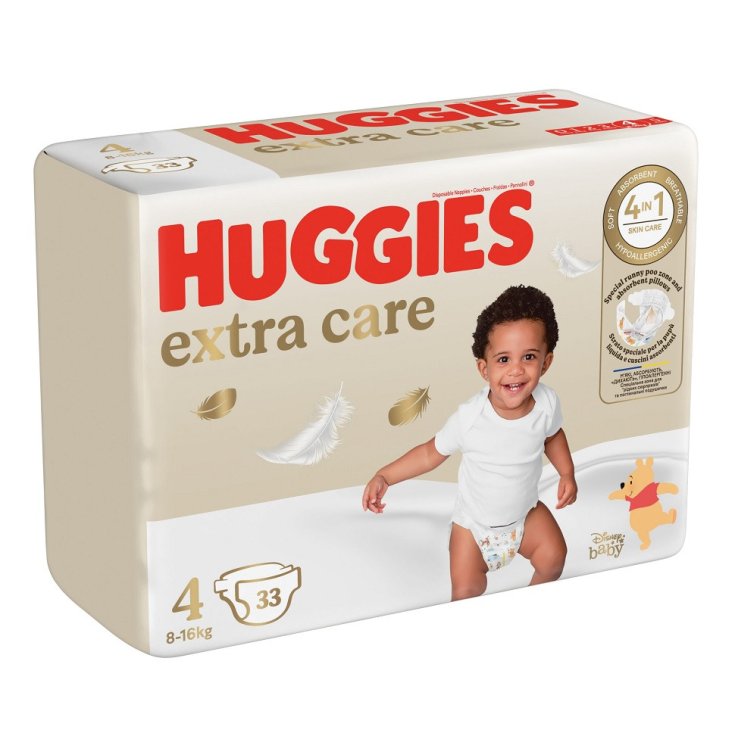 Huggies Extra Care Pannolini Taglia 4, 33 Pezzi