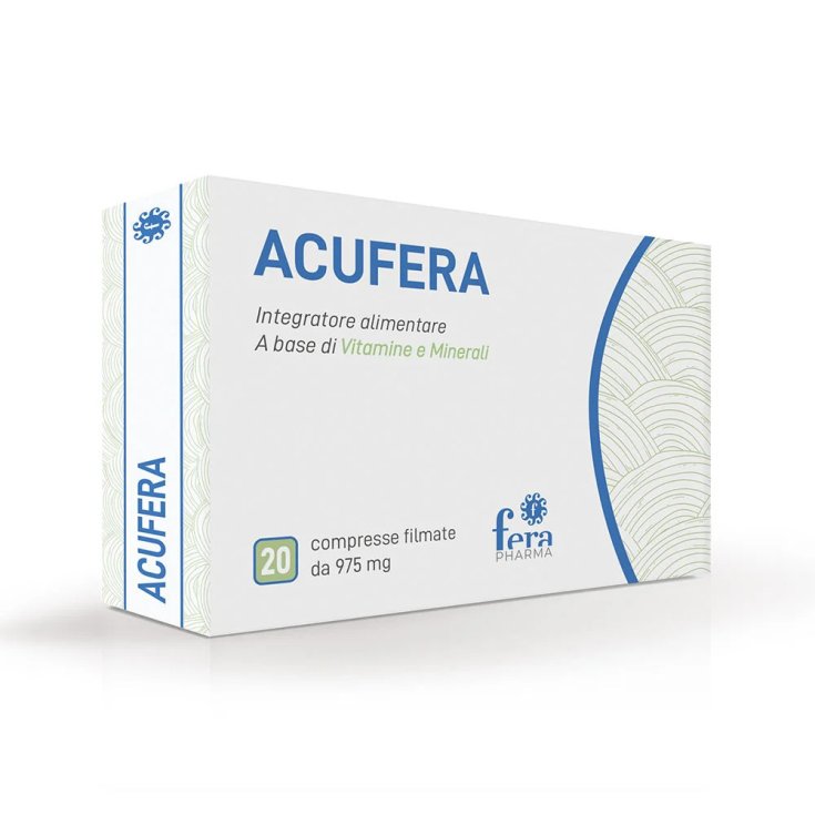 Fera Pharma Acufera Integratore Ferro e Vitamine, 20 Compresse