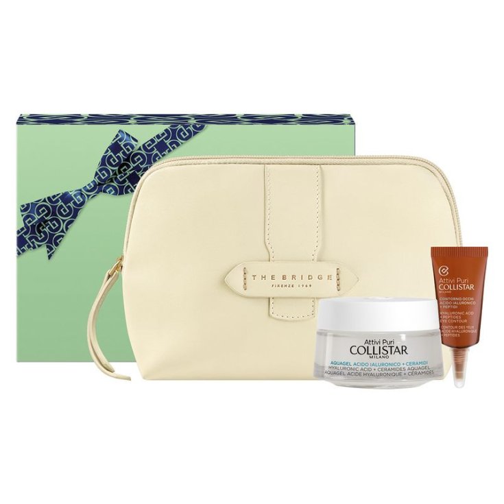Collistar Cofanetto Viso Attivi Puri: Acquagel, Lozione, Gocce Magiche e Pochette