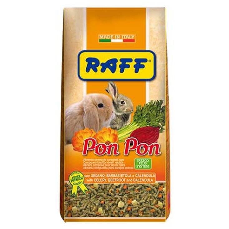Raff Pon Pon 800g Alimento Conigli Nani Sedano, Barbabietola e Calendula