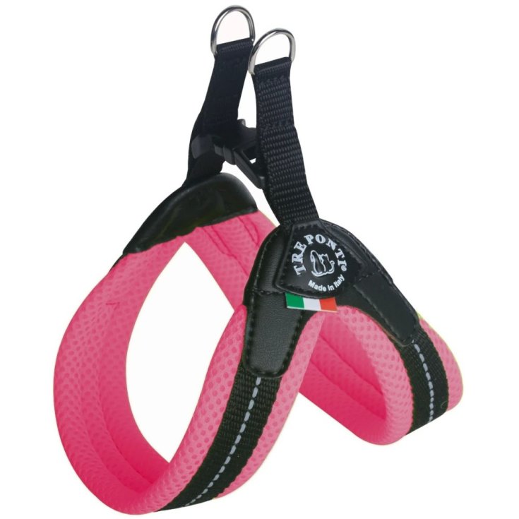 Tre Ponti Easy Fit Rete Pettorina Rosa Fluo Taglia 4
