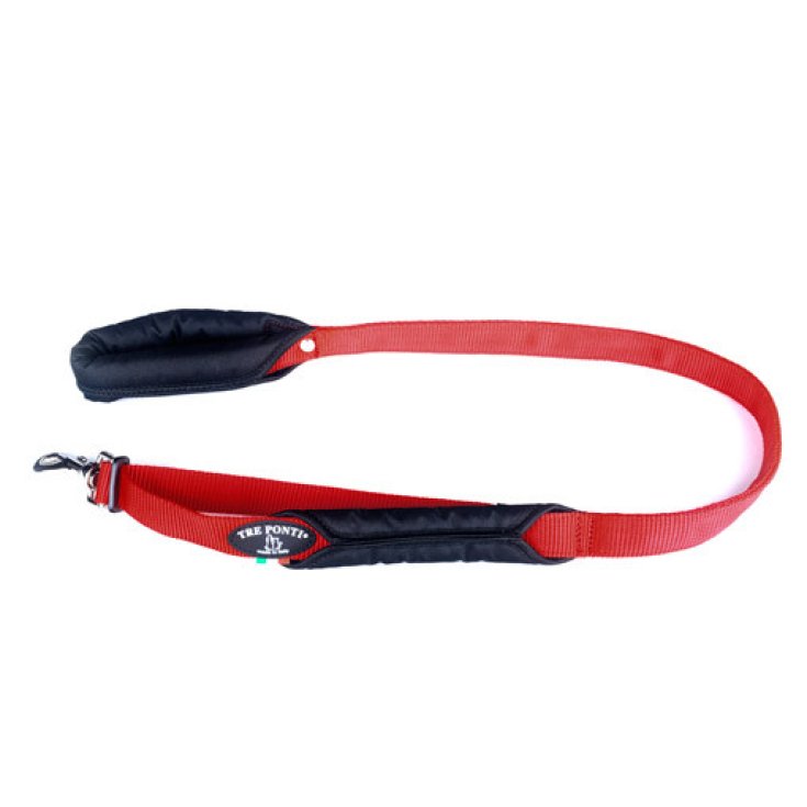 Tre Ponti Guinzaglio Doppio Manico Rosso 105 cm