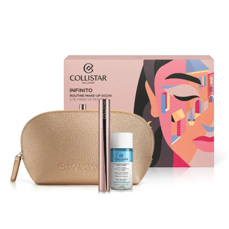Collistar Cofanetto Mascara Infinito Extra Nero con Struccante e Pochette
