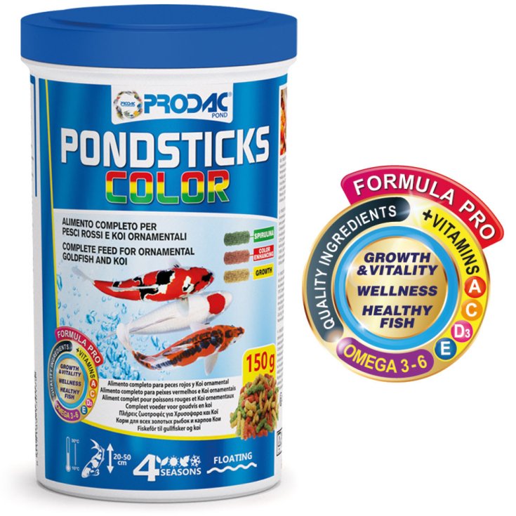 Pro.d.ac. International Srl Pondsticks Color Alimento per Pesci