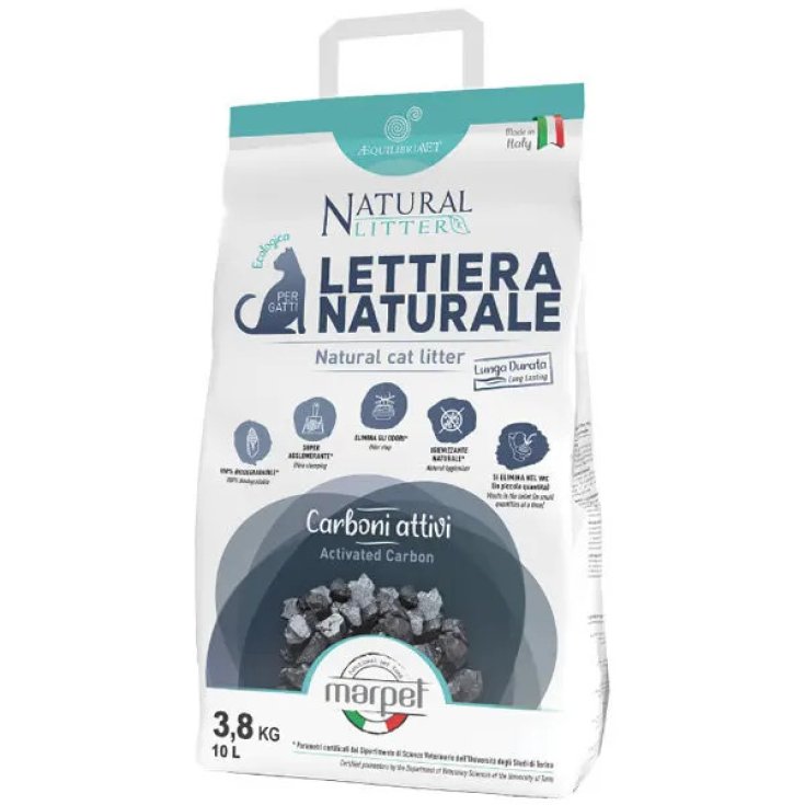 Marpet Equilibriavet Lettiera Vegetale Mais ai Carboni Attivi 10L