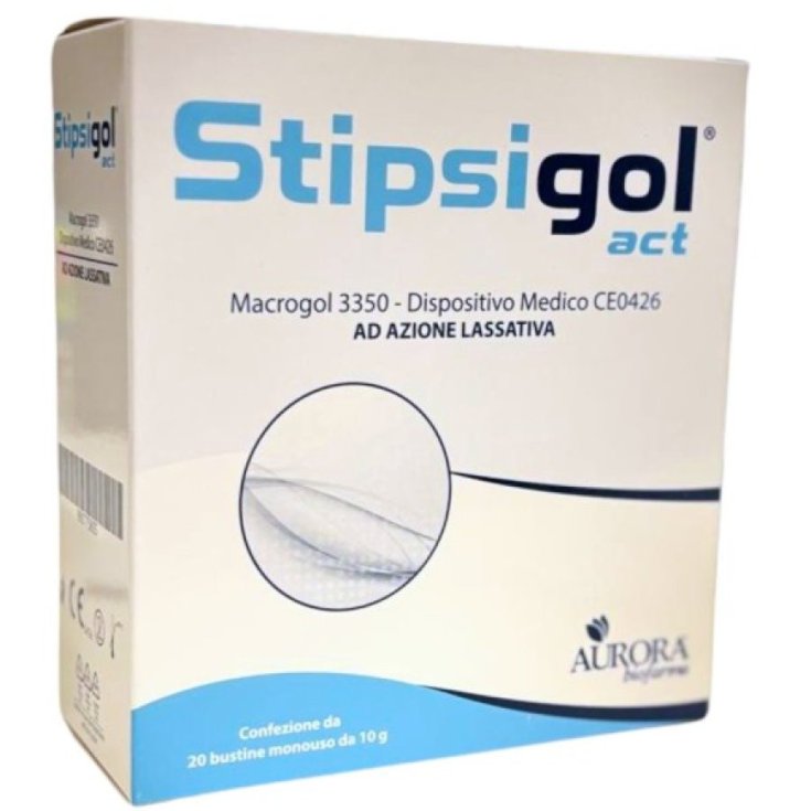 Aurora Biofarma Stipsigol Act Macrogol 3350 Lassativo - 20 Bustine
