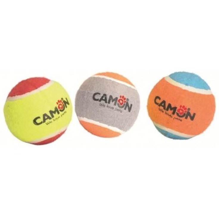 Camon Palla da Tennis Colorata in Gomma Piena, 9 cm