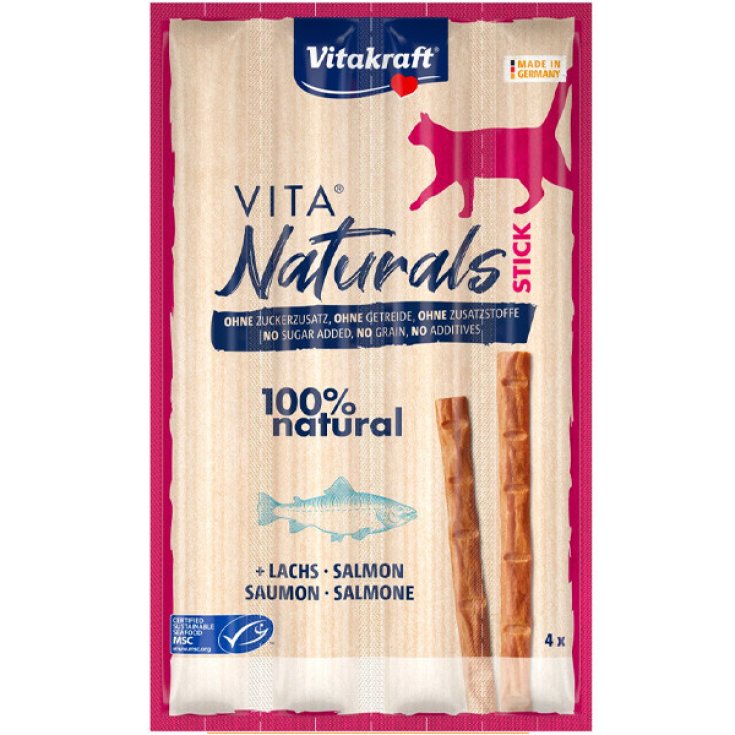 Vitakraft Vita Naturals Cat Sticks al Salmone, 4 Pezzi