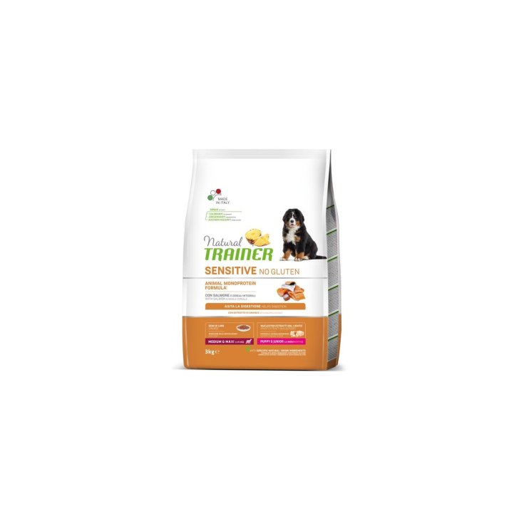 Natural Sensitive No Gluten Medium & Maxi Puppy & Junior con Salmone - 2KG