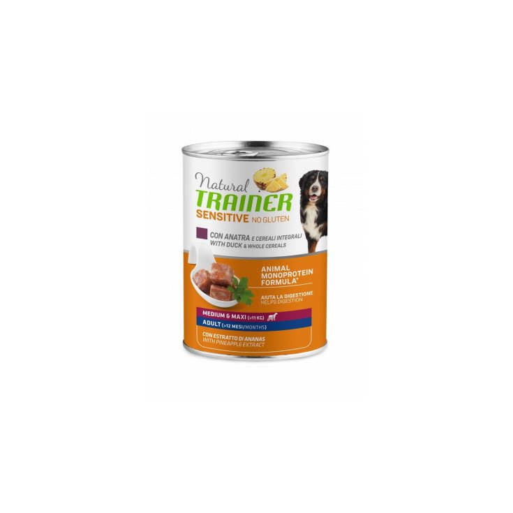 Natural Sensitive No Gluten Medium & Maxi Adult con Anatra e Cereali - 400GR
