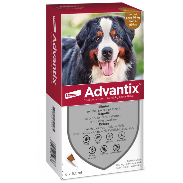 Advantix Spot On 6 Pipette - Marrone 40-60 Kg