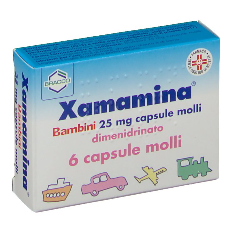 Bracco Xamamina Bambini 6 Capsule Molli 25mg