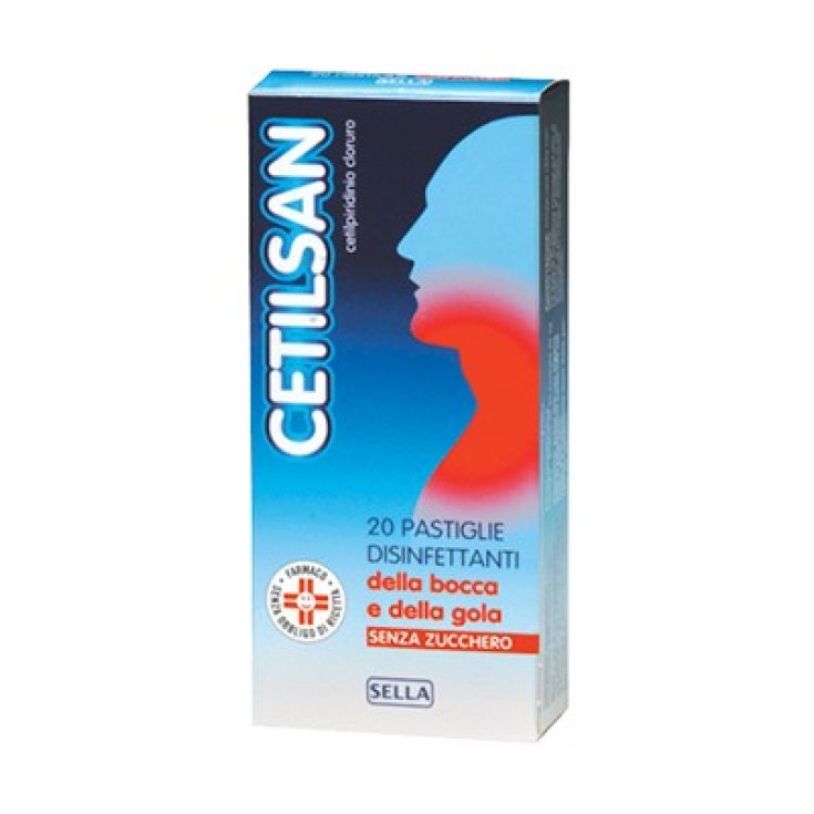 Sella Cetilsan Gola 3mg Senza Zucchero 20 Pastiglie Disinfettanti