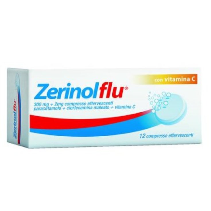 Sanofi Zerinolflu 300mg + 1,41mg + 280mg Con Vitamina C 12 Compresse Effervescenti Sanofi Zerinolflu 300mg + 1,41mg + 280mg Con Vitamina C 12 Compresse Effervescenti