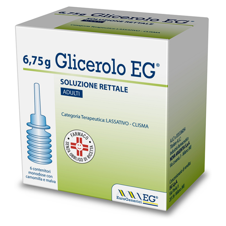 Glicerolo EG 6,75g Soluzione Rettale Adulti 6 Contenitori Monodose