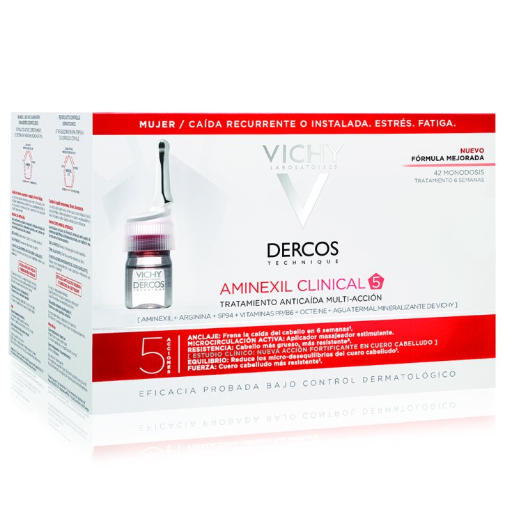 Vichy Dercos Aminexil Intensive 5 trattamento anti-caduta per donna 42 fiale 42 x 6 ml