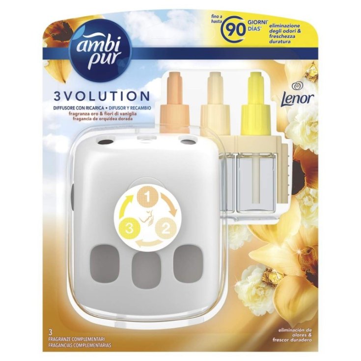 3EVOLUTION Lenor Oro & Fiori Di Vaniglia Ambi Pur 3 Ricariche
