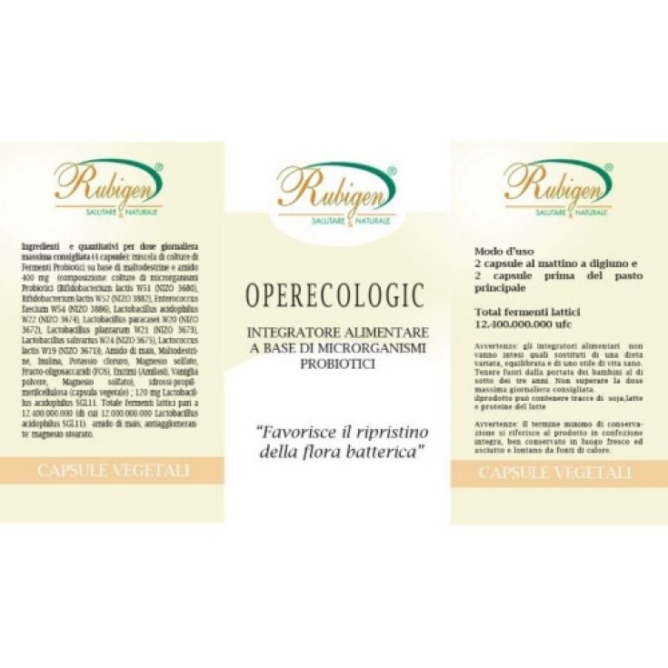 Rubigen Operecologic Fermenti Lattici Integratore Alimentare 60 Compresse