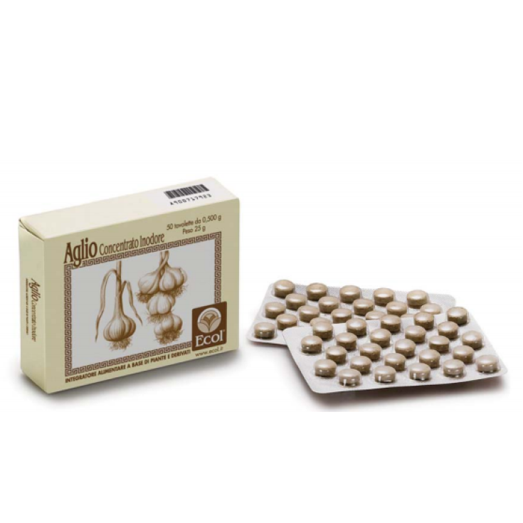 Ecol Aglio Concentrato Inodore Integratore Alimentare 50 Tavolette 0,5g