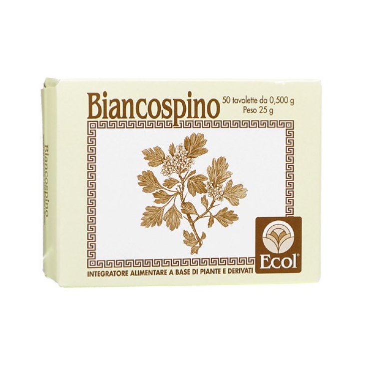 Ecol Biancospino Integratore Alimentare 50 Tavolette 0,5g Ecol Biancospino Integratore Alimentare 50 Tavolette 0,5g