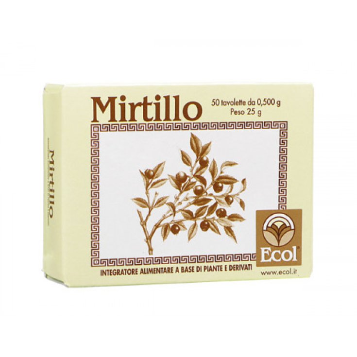 Ecol Mirtillo Integratore Alimentare 25 Tavolette Ecol Mirtillo Integratore Alimentare 25 Tavolette