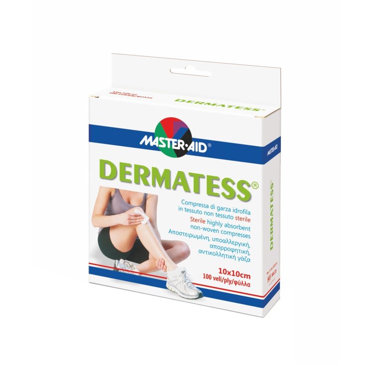 Master-Aid&reg; Dermatess&reg; Compressa Di Garza Idrofila In Tessuto Non Tessuto Sterile 18x40cm 12 Pezzi