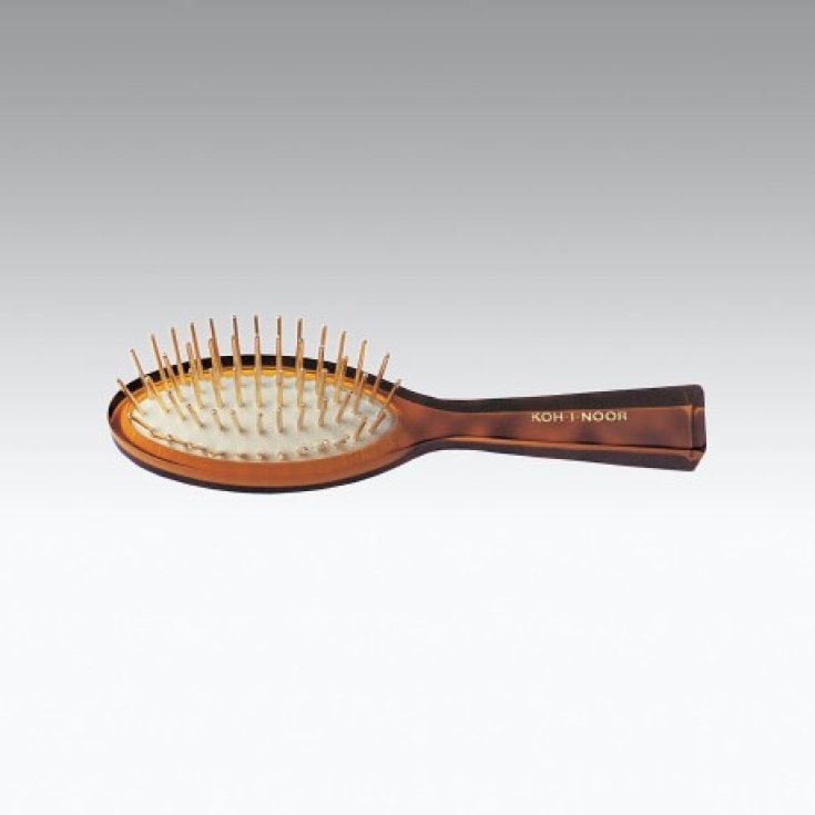 Koh-I-Noor Spazzola Pneumatica Ovale Piccola Tartaruga Jasp&egrave; Picchi Oro COD 107G